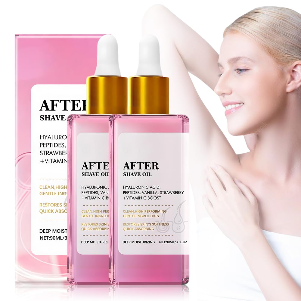 Eadwe After Shave Oil - Strawberry & Vanilla Scent, New Formula for Women Smooth Skin, Prevents Ingrown Hairs & Dryness, Soft Serve Hydration for All