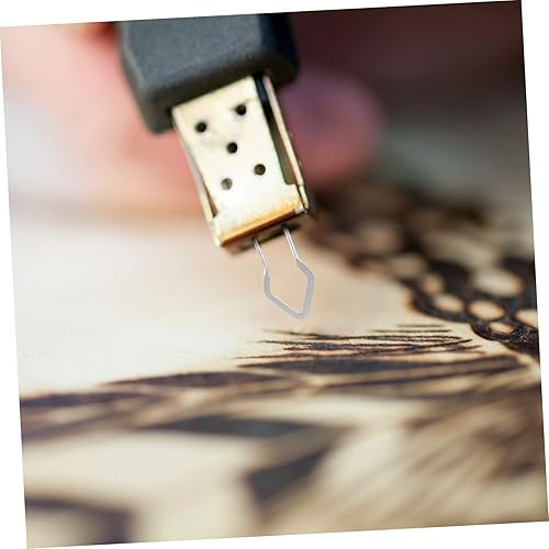 Miniatura 4 de Housoutil 1 juego de puntas de pirografía de repuesto para herramienta de combustión de madera, puntas de metal, fácil de usar, compatible con