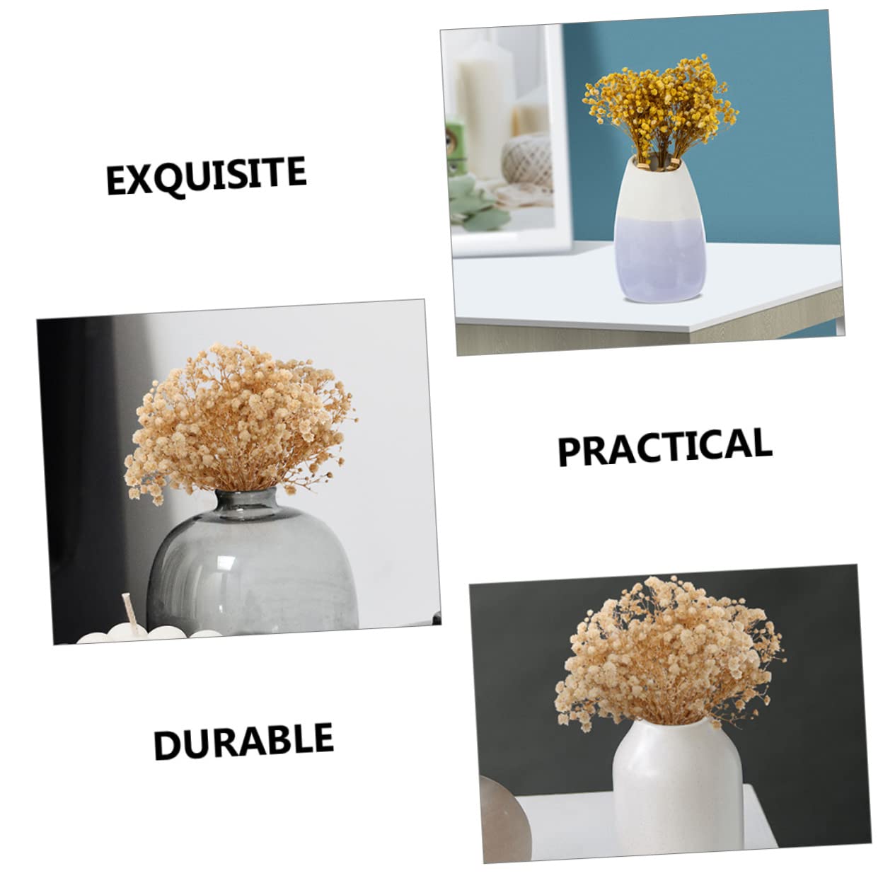 24stücke Trockenblumenstrauß Atem Kunstblumen Für Hochzeits Und Partydekoration Bouquet Für Kreative Arrangements