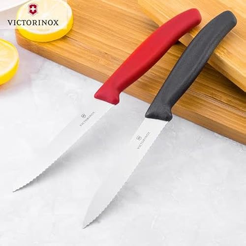 Miniatura 16 de Victorinox Swiss Classic - Cuchillo de pelar con borde dentado, Rojo