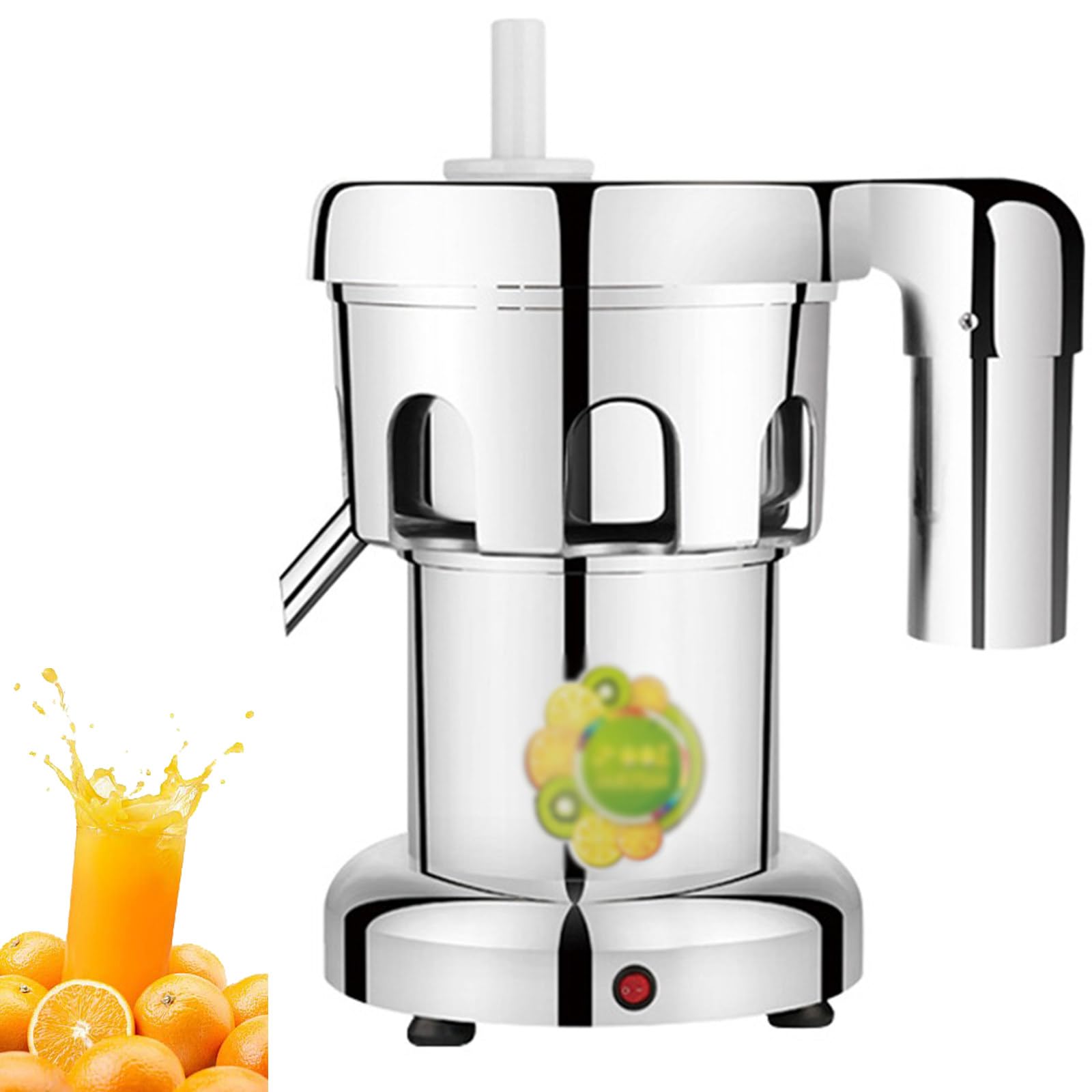 Extracteur de jus Professionnel et Commercial, extracteur de jus de légumes, Presse-Agrumes électrique 350 W, Machine à jus centrifuge, extracteur de jus Robuste, Couteau Unique