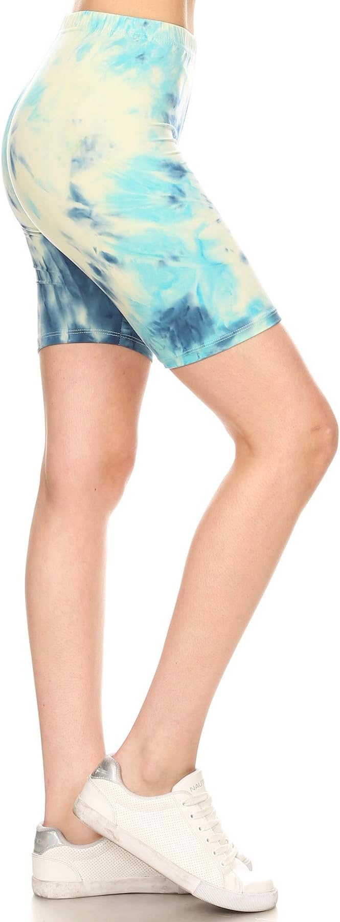 Leggings Depot Women's Fashion Biker Shorts Popular Prints BAT1