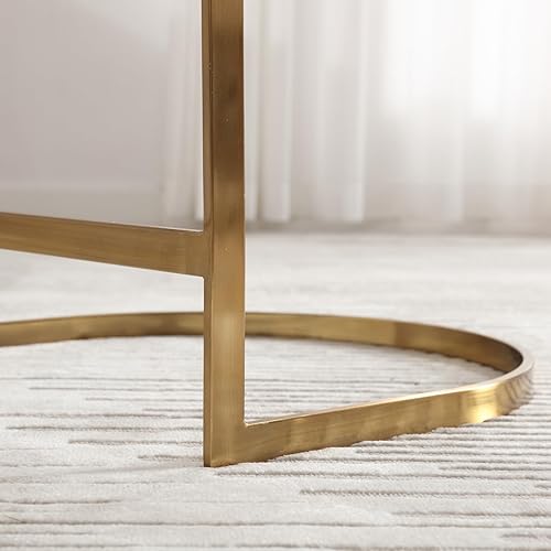 Miniatura 7 de LZAREAL Taburetes de bar modernos de altura de mostrador, taburete tapizado de terciopelo con marco de metal dorado, taburete de isla de cocina de