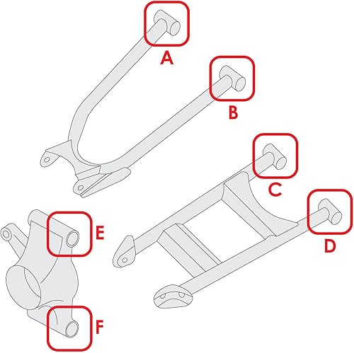 Miniatura 2 de Pieza de repuesto OEM para pivote inferior trasero y kit de brazo de control de buje para Polaris Scrambler 850 2015-2022 Index-DDR965-GTF1-53768