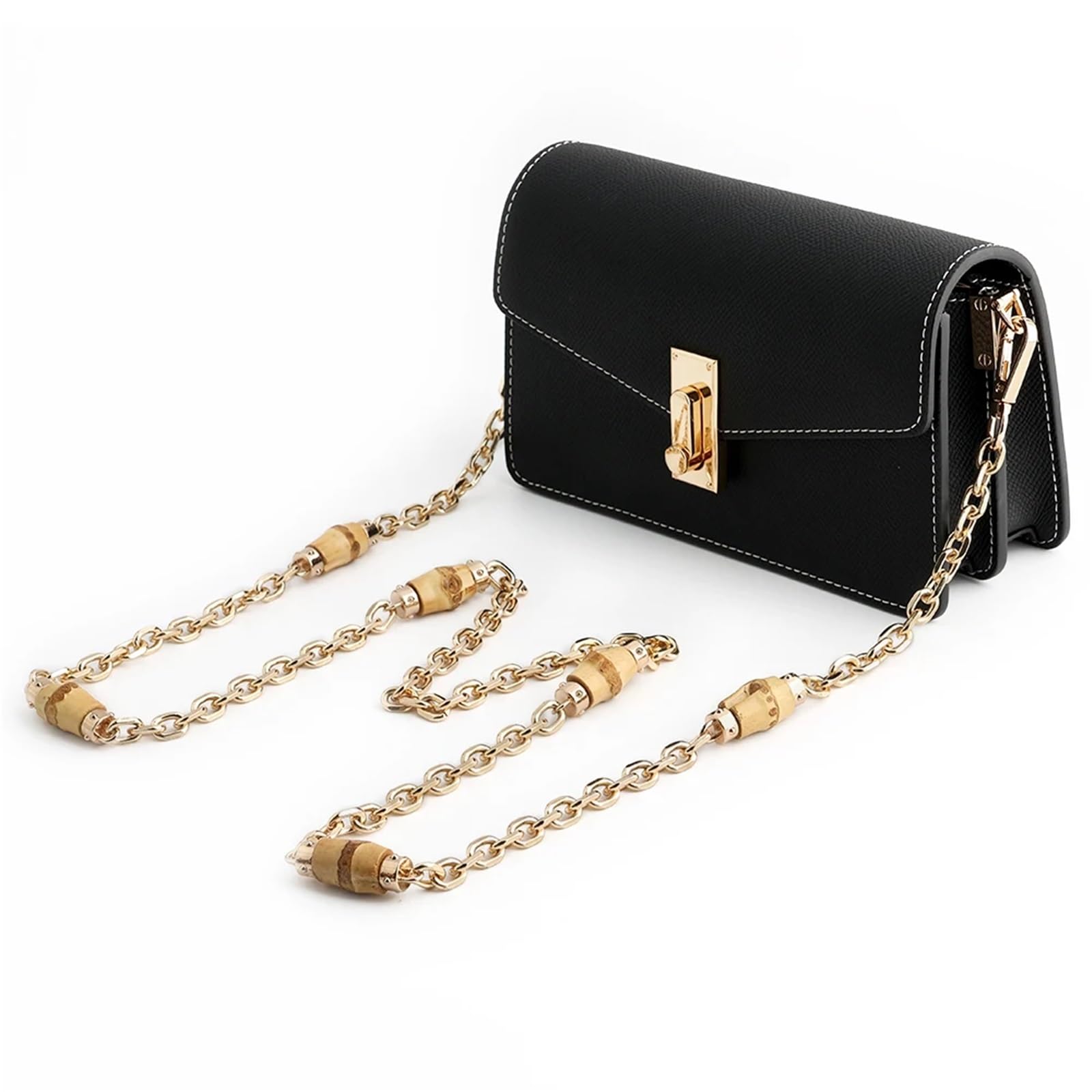 Cadena Para Bolso Correa de cadena for bolso metal | Cadenas for repuesto, cinturón de hombro, bolso cruzado, piezas desmontables(Style1 40.5cm)