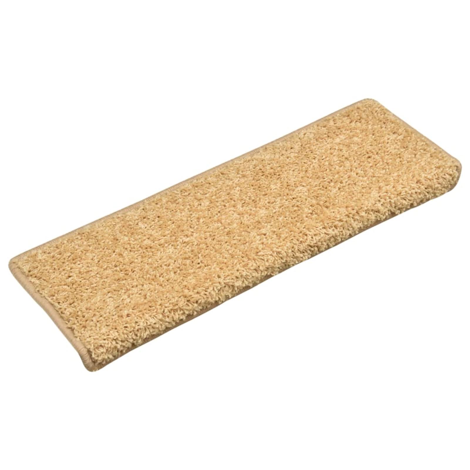 Leepesx Tappetini per Scale 10 pz 65x25 cm Beige,Tappetini per Scale,Tappetini per Scale Antiscivolo,Tappetini Autoadesivi per Scale