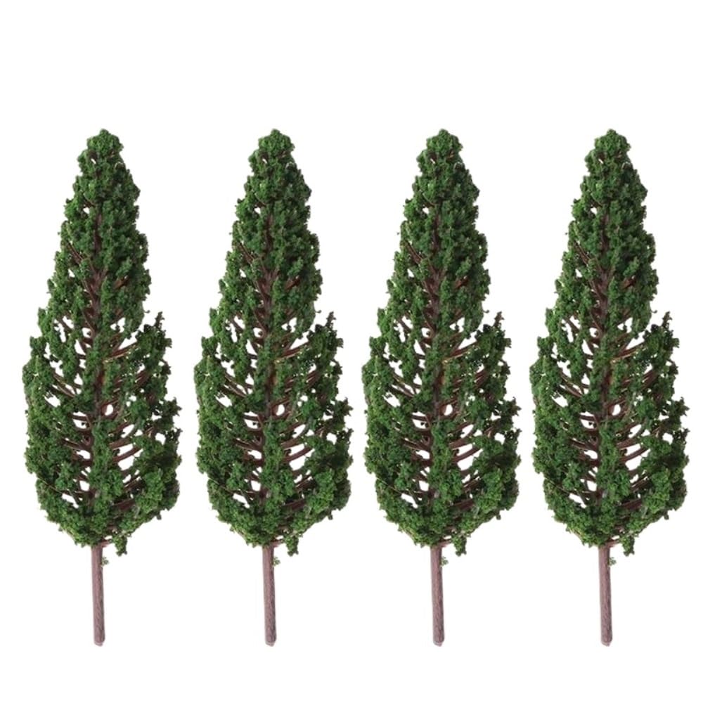 Miniature Scenery Decor 10pcs Decor Model Cedar Trees, for Scenery Greenery, Miniature Diorama Mixed(8.5cm)