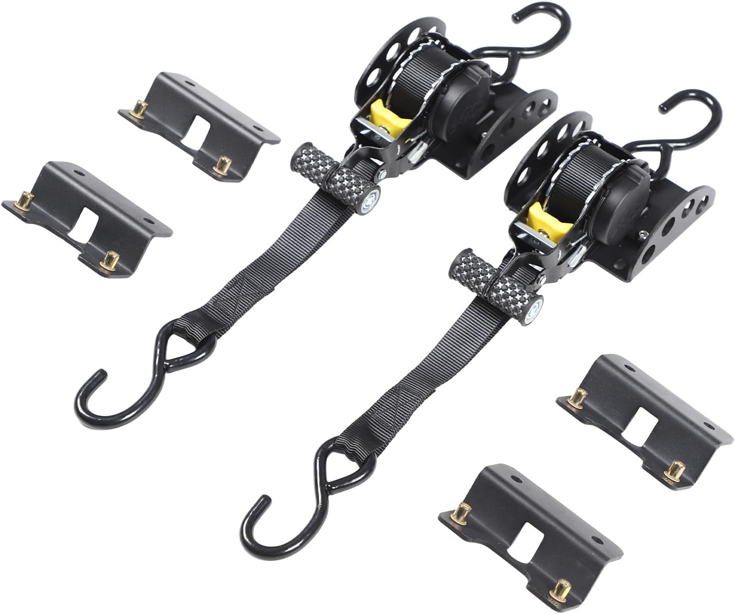 2PCS Retractable Ratchet Straps Kit Compatible with Nissan Frontier 2022-2025 Pickup Truck Bed Tie-Down Ratcheting Retractable Tie Down Straps Replacement Accessories