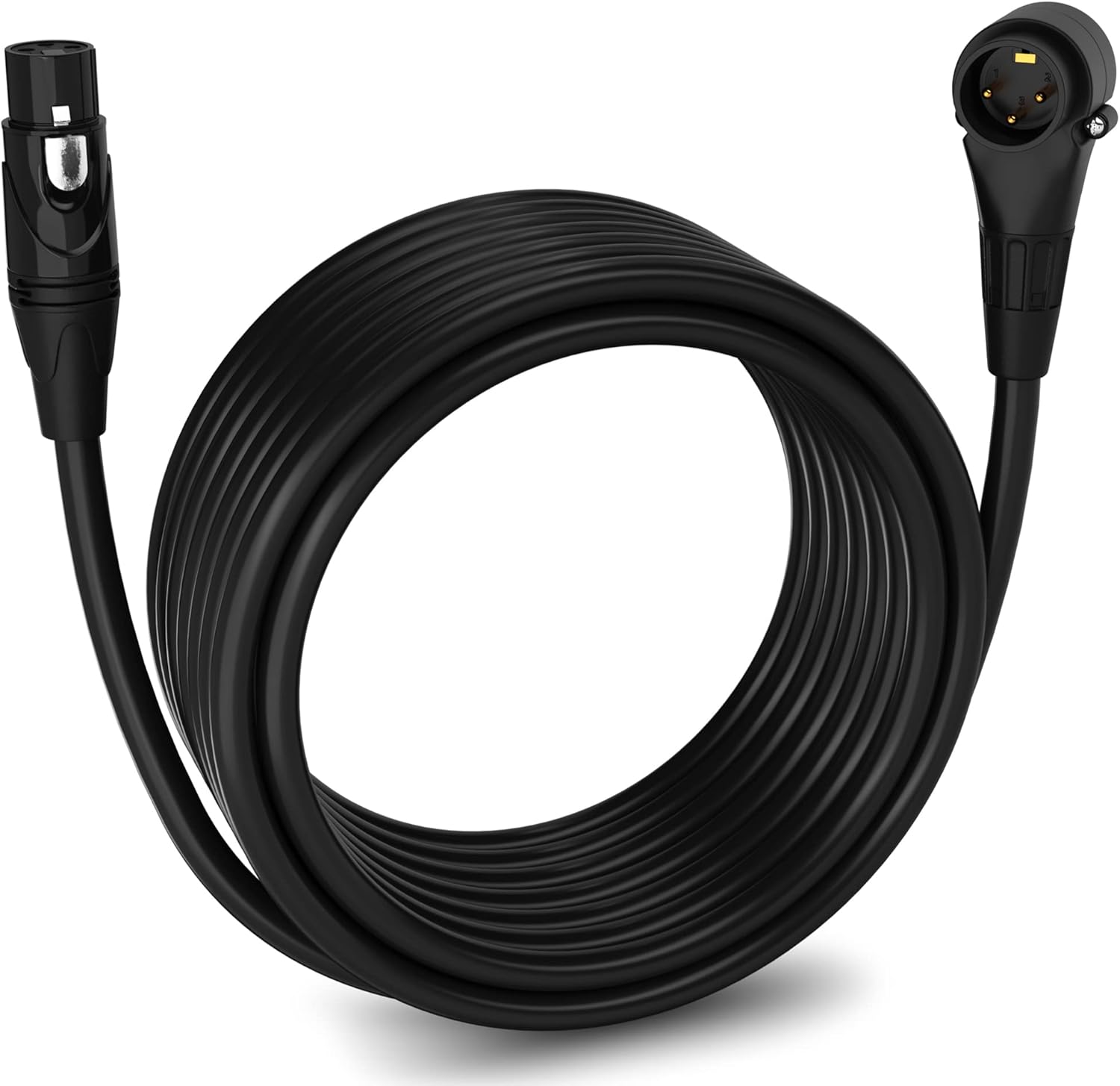 LyxPro 30 Feet Right Angle XLR Male to Female 3 Pin Mic