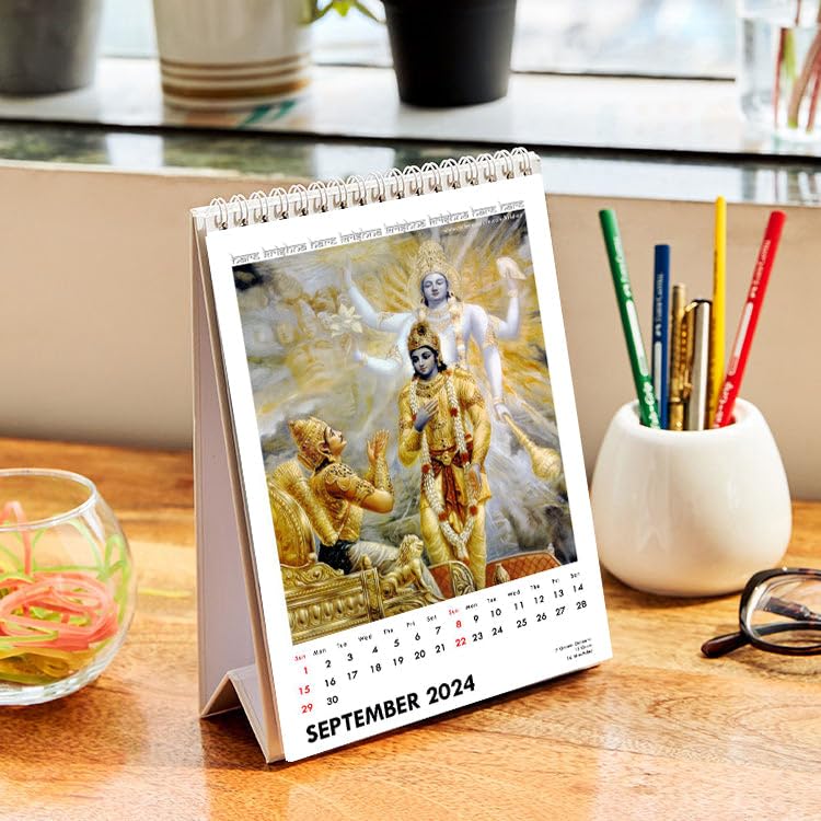 Image of Tallenge - Enchanting Krishna - 20245 desk Calendar - 6 x 9 Inches (Paper, Desk Calendar)