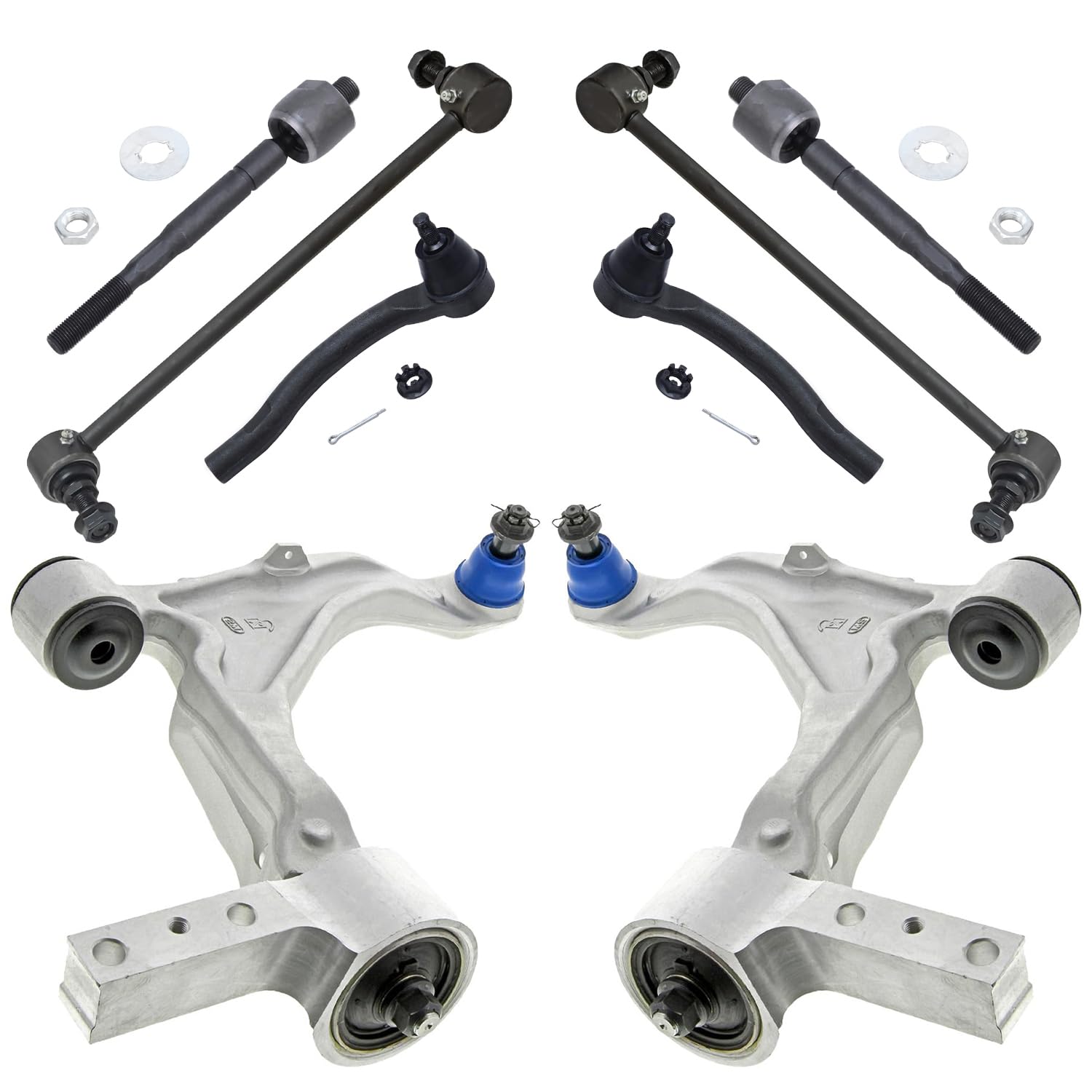 Detroit Axle - 8pc Front End Control Arms Kit for Acura 2007-2013 MDX 2