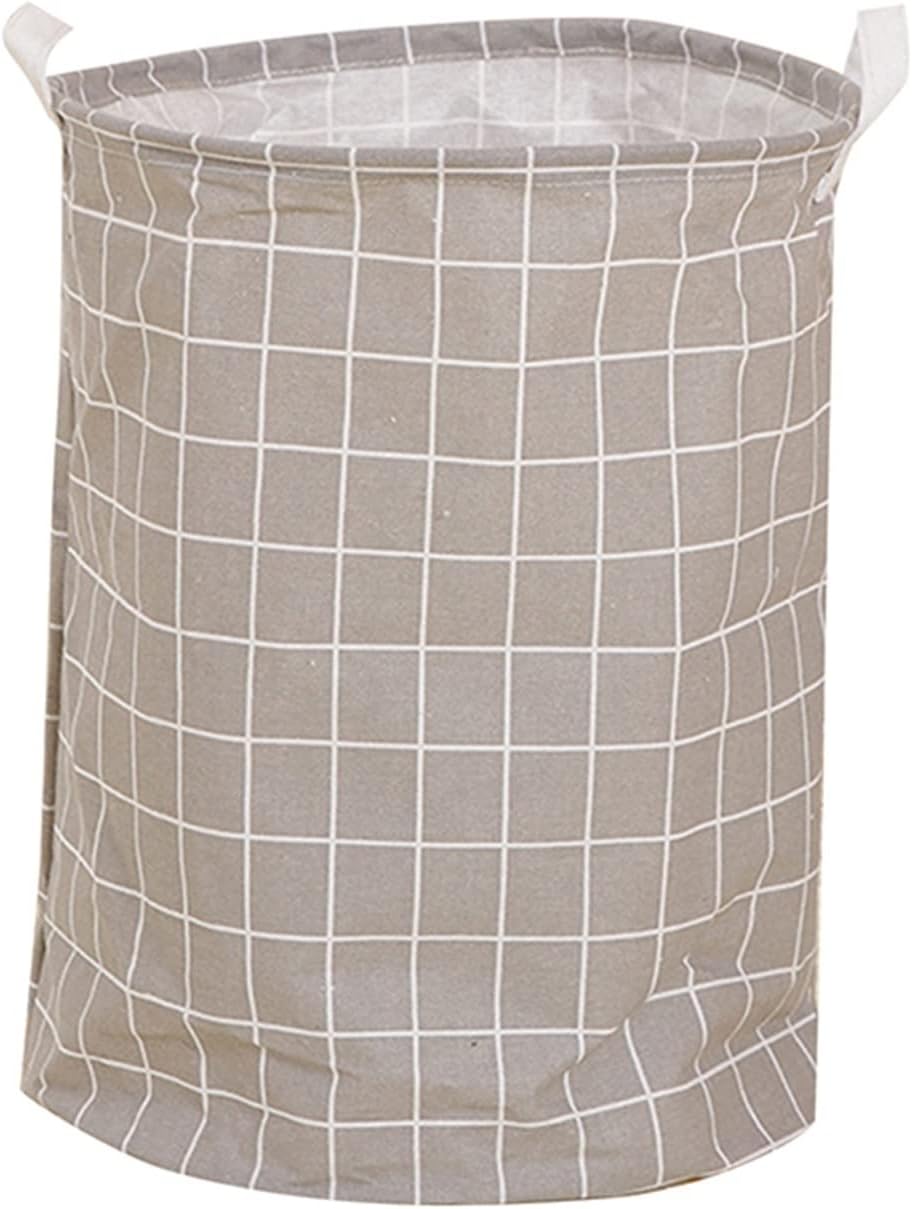CHJHJKG Laundry Baskets Folding Laundry Basket Round Storage Box Bag