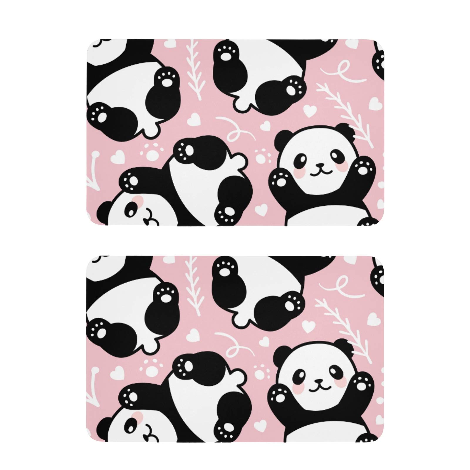 Cute Fridge Magnets, Refrigerator Magnets PVC Decorative Magnets for Office Kitchen Decor 2 Packs Pink Panda