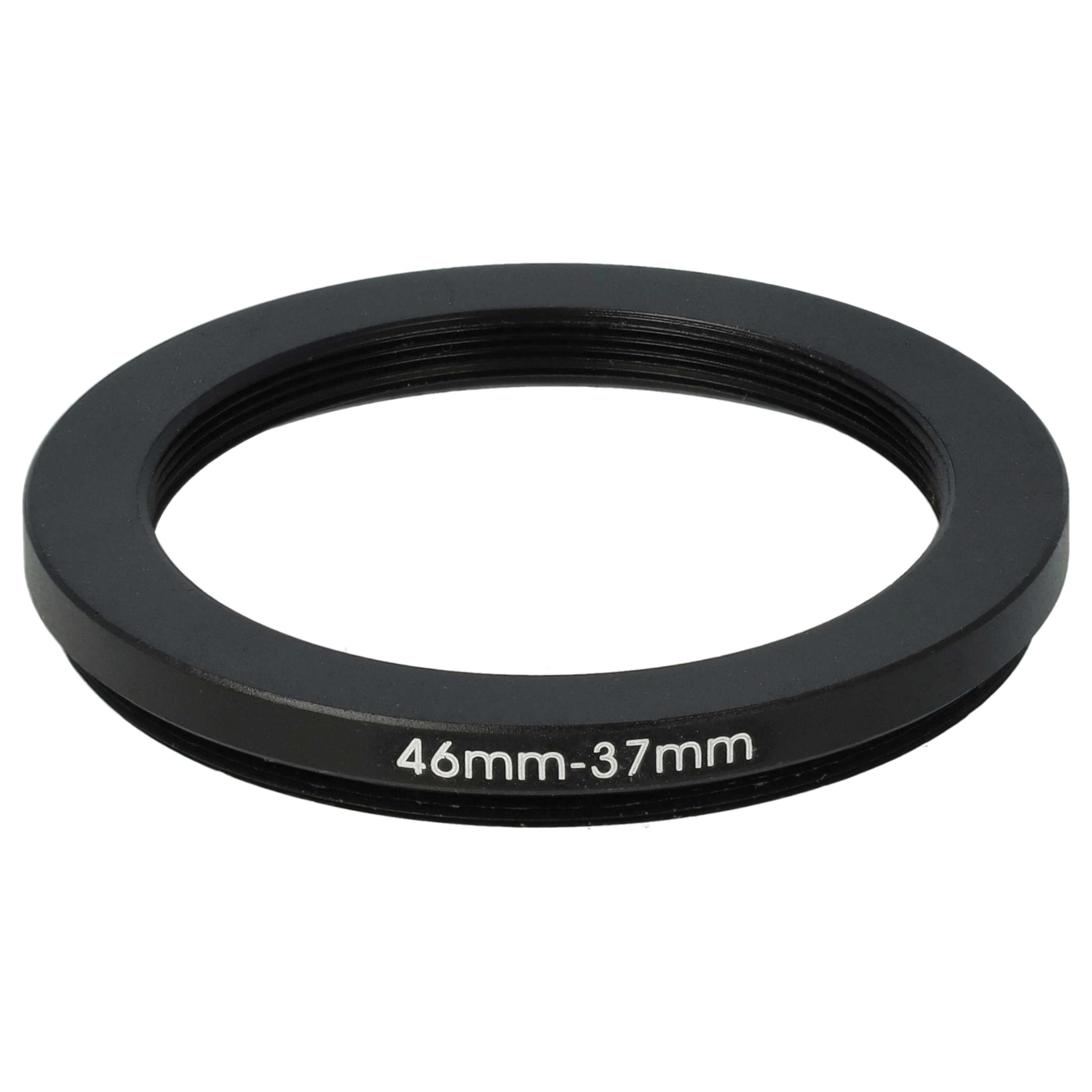 vhbw Bague d'adaptation de Filtre Step-Down de 46 mm vers 37 mm pour Objectif d'appareil Photo - Réducteur, métal Noir