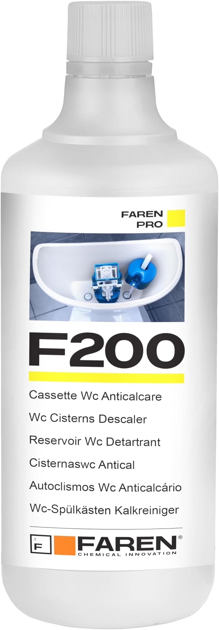 Faren F200 Descaling Descaler Treatment for Recessed Toilet Cists, 1 Litre