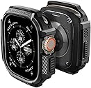 Spigen for Apple Watch Ultra 3/2/1 Case, Rugged Armor 49mm Durable TPU Cover - Black