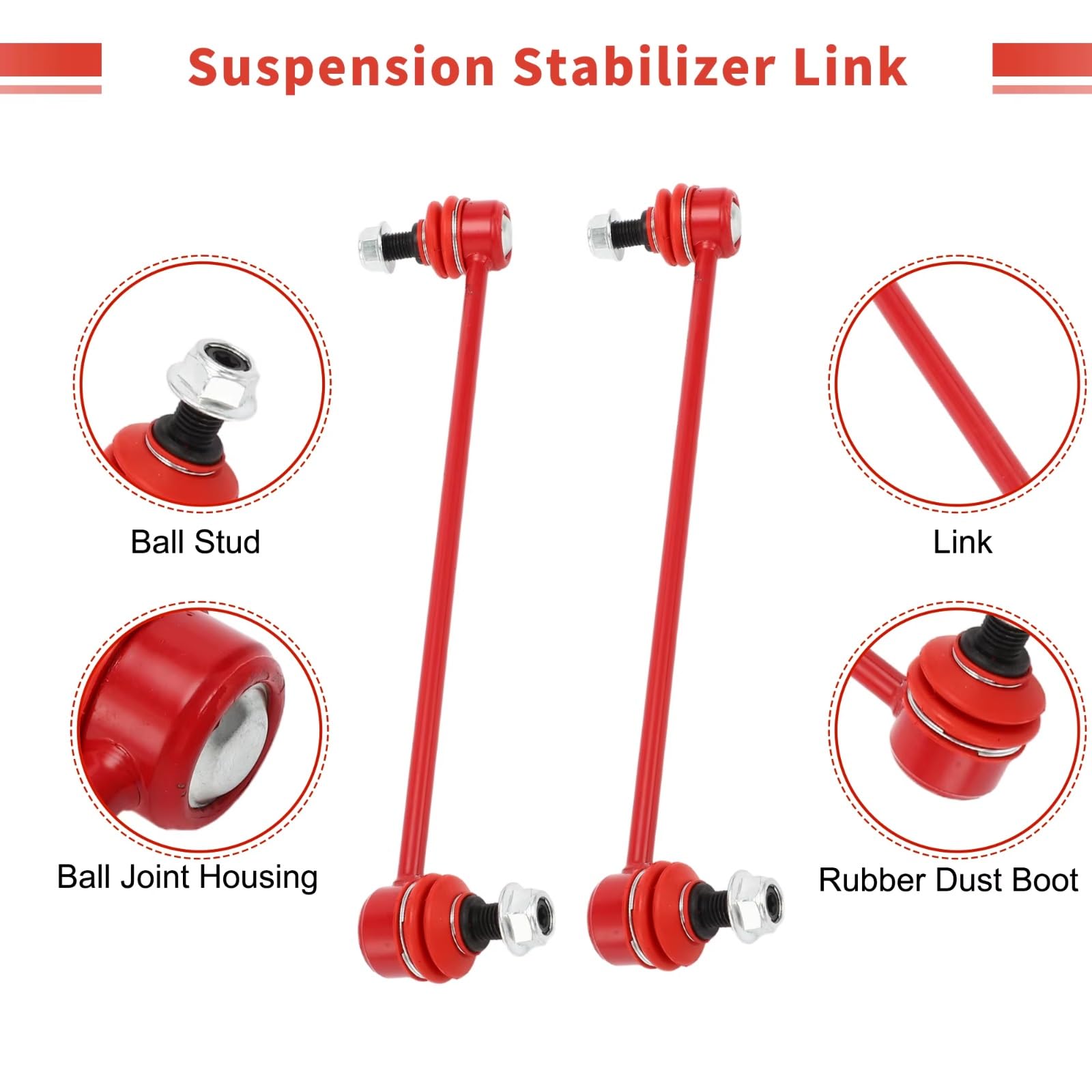 Kit de 2 bieletas de Barra estabilizadora Delantera compatibles con Nissan Pathfinder 2013-2019, Rogue 2008-2019 y Rogue Sport 2017-2019.