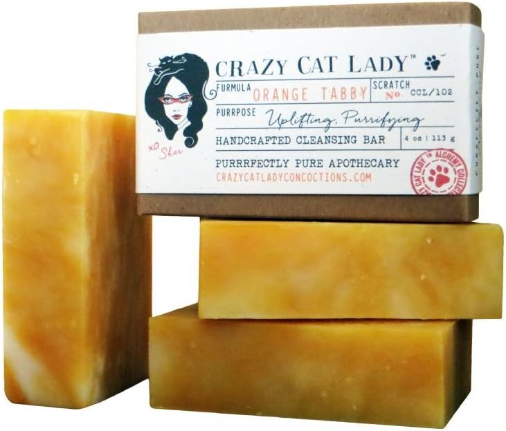 Crazy Cat Lady Purrifying Cleansing Bars - Orange Tabby