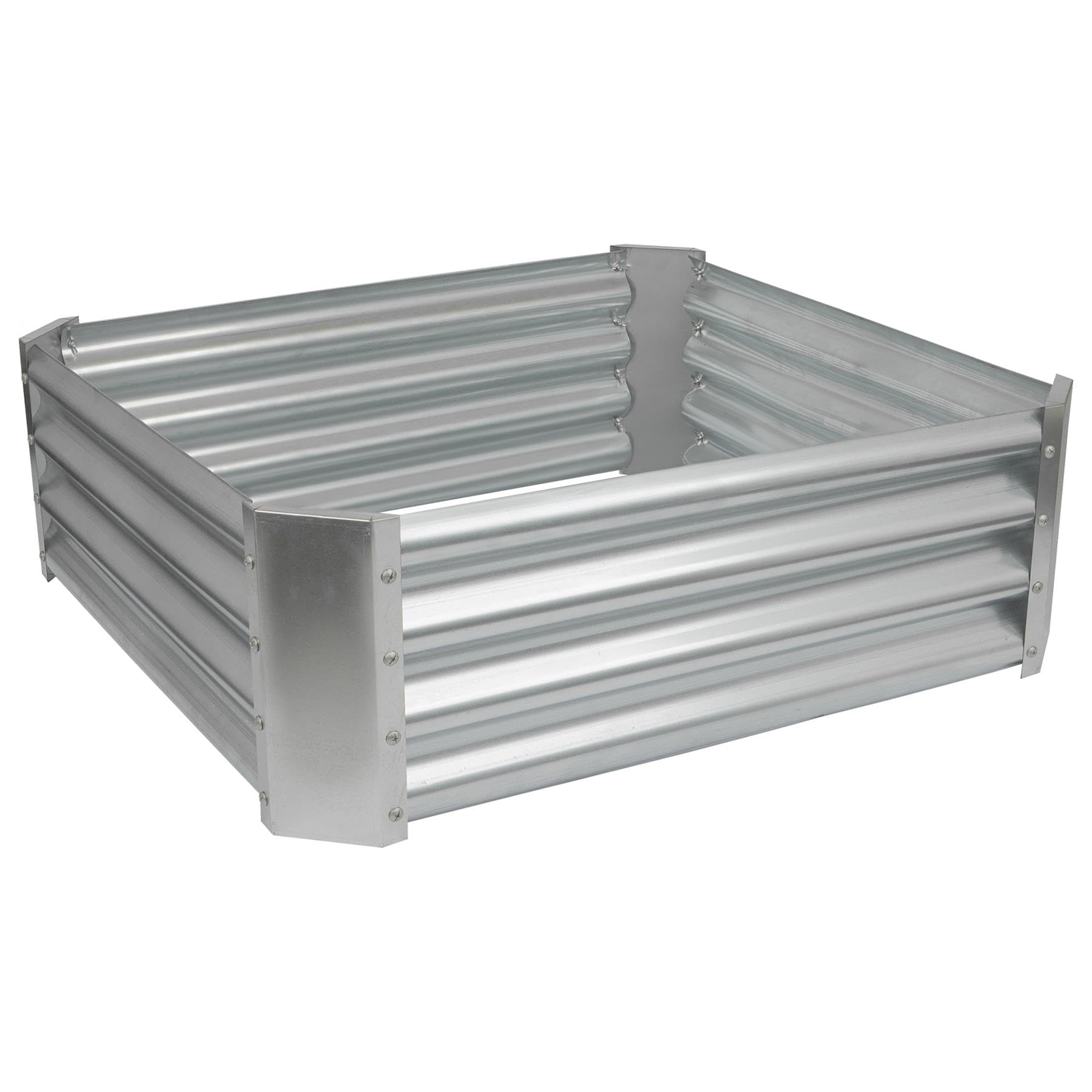 Harbour Housewares Raised Garden BedSilver Square Bottomless Metal Raised Bed Galvanised Steel Planter Box 90 X 90Cm from B&Q