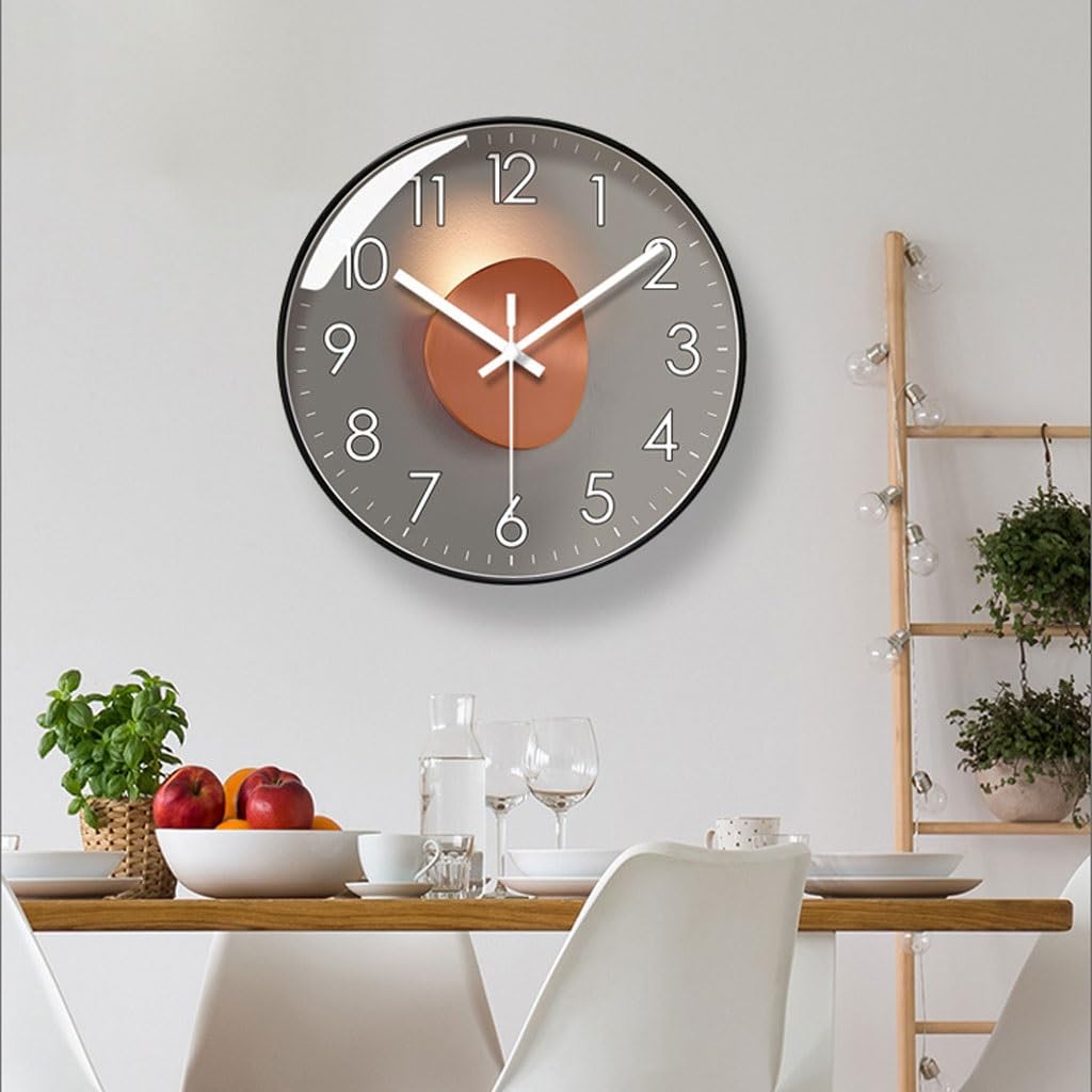 Orologio da parete Orologio al quarzo silenzioso con secondi spazzati Orologio da parete semplice Orologio da soggiorno Orologio da studio for la casa Reloj De Pared(B)