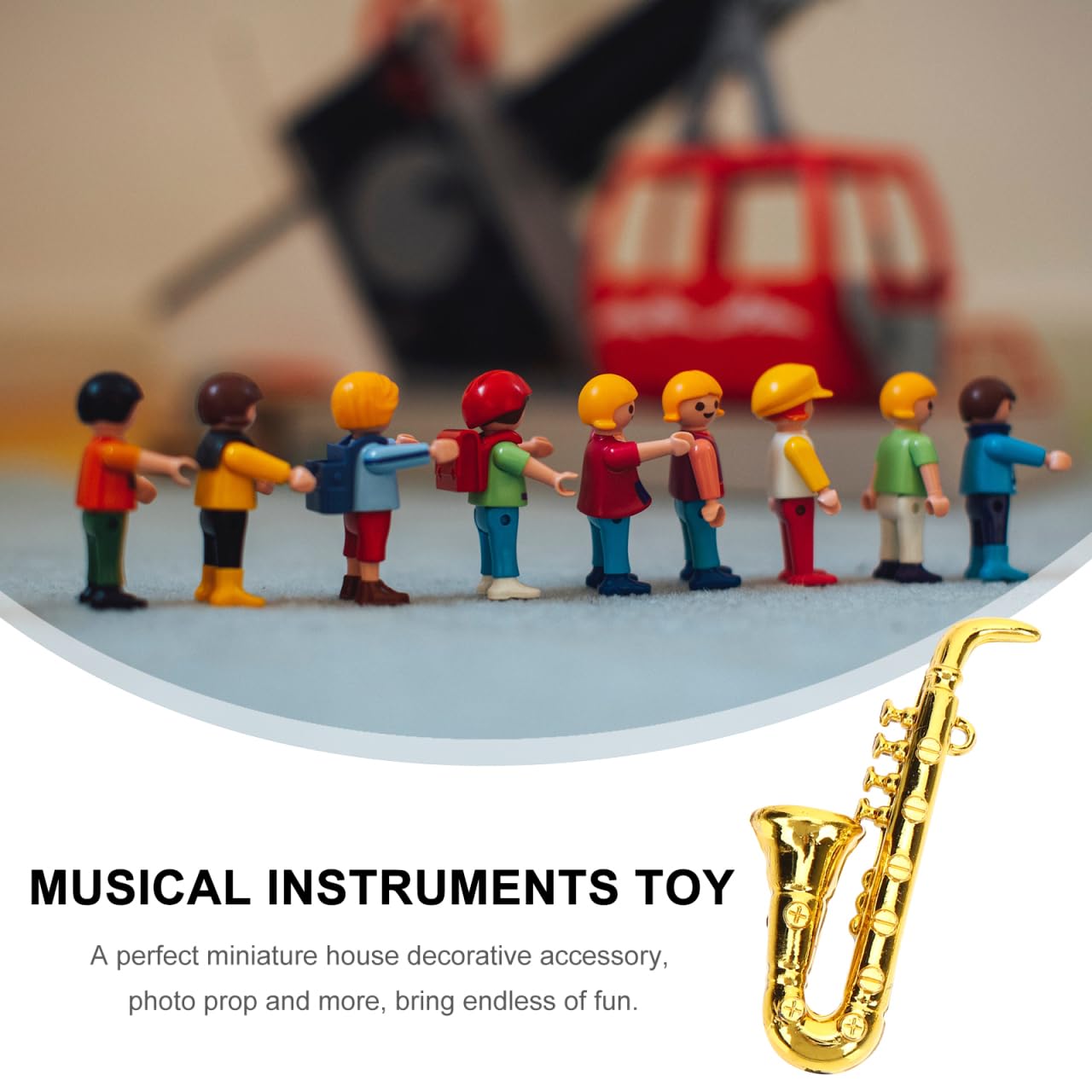 Gadpiparty Mini-Saxophon-Instrument 10 Stücke Musikinstrument Winziges Saxophon Mini Altsaxophon Tenorsaxophon Zubehör Miniaturinstrumente Für Puppenstuben