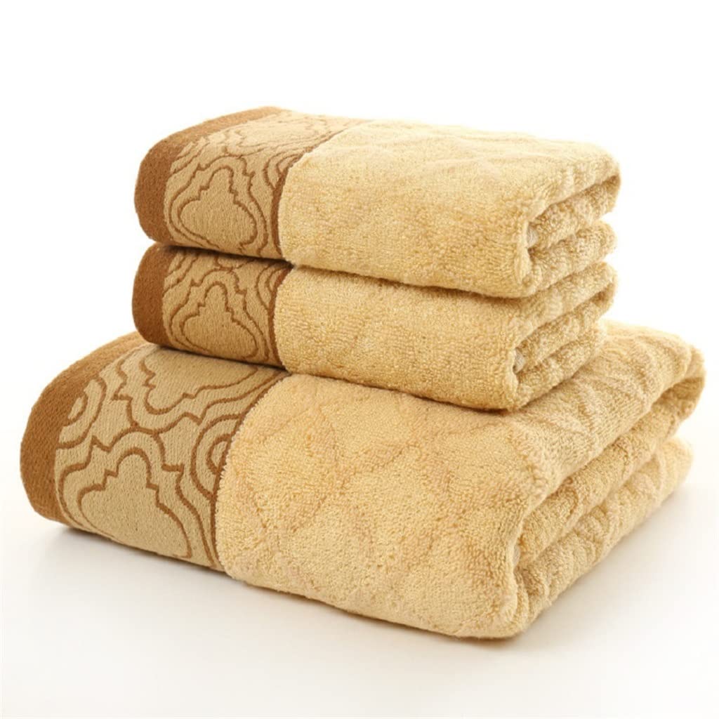 Three Piece Towel Bath Towel Set Untwisted Yarn Soft Strong Water Absorption Rhomboid Towel for Home Hotel Bathroom