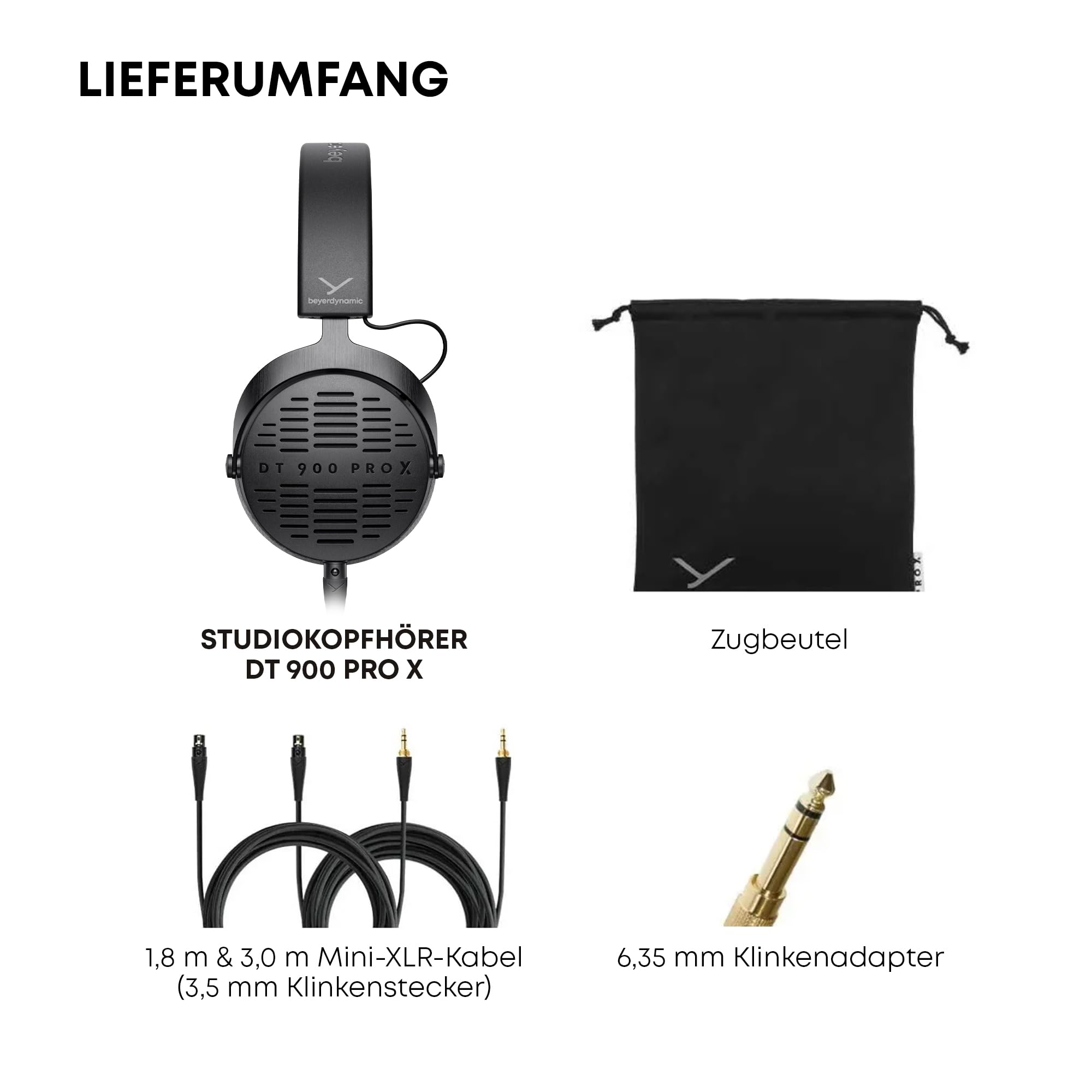 beyerdynamic DT 900 PRO X Offener Studio-Kopfhörer mit STELLAR.45-Treibern zum Mischen und Mastern auf Allen Wiedergabegeräten | STELLAR.45-Treiber, 2 abnehmbare Kabel, Made in Germany – für Mixing & Mastering an Interface, Laptop & Smartphone