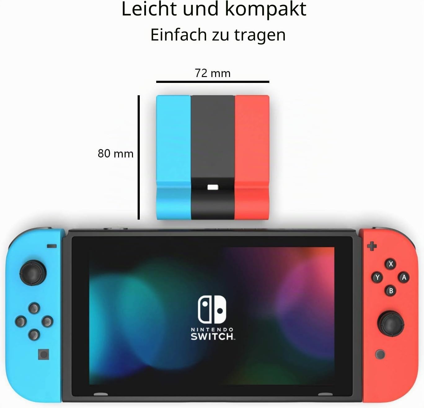 Switch TV Dock,Docking Station für Nintendo Switch/Switch OLED, Faltbare Typ C zu HDMI Adapter Switch Ladestation mit 4K HDMI Schnittstelle und USB 3.0 Port