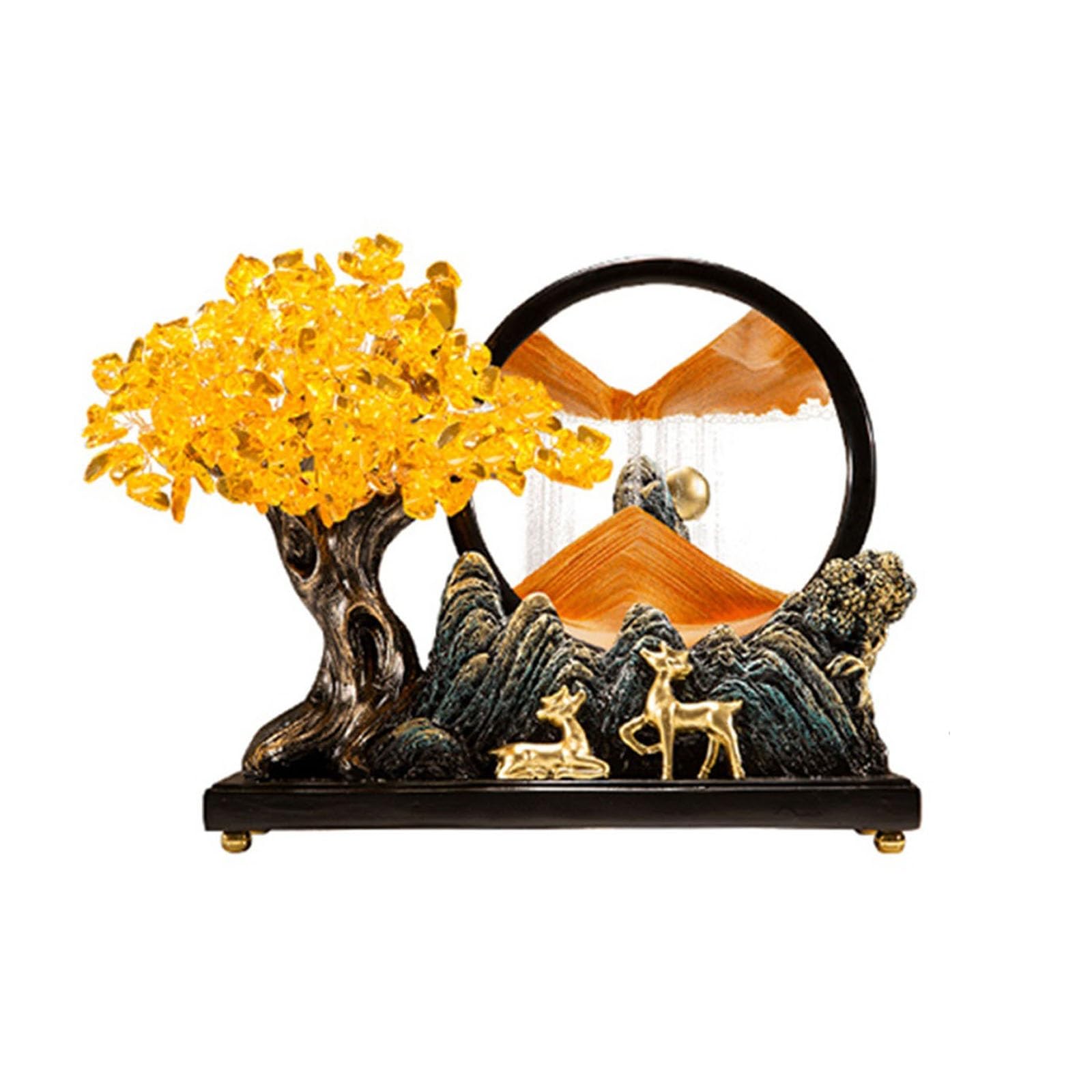 Bonsaï en cristal Feng Shui d'argent pour harmoniser le salon et le bureau moderne