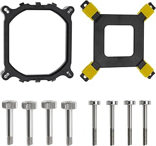 OTOTEC Black CPU Cooling Fan Bracket Retention Backplate with 8 Screws Compatible with Intel 1151 1150 1155 1156 115 X 1366 2011 Motherboard