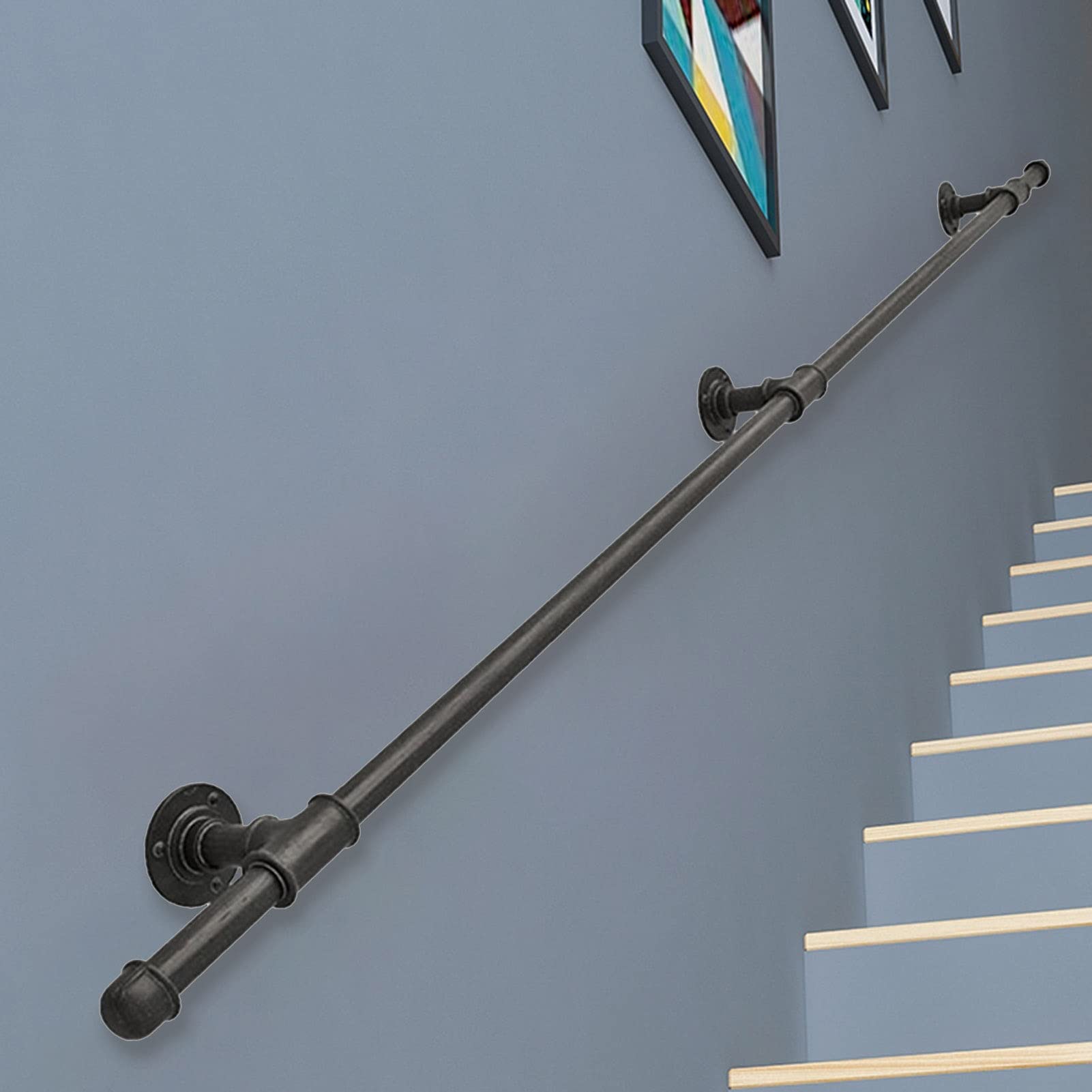 Barandilla de escalera antideslizante MObyat con kit de fijación de pared