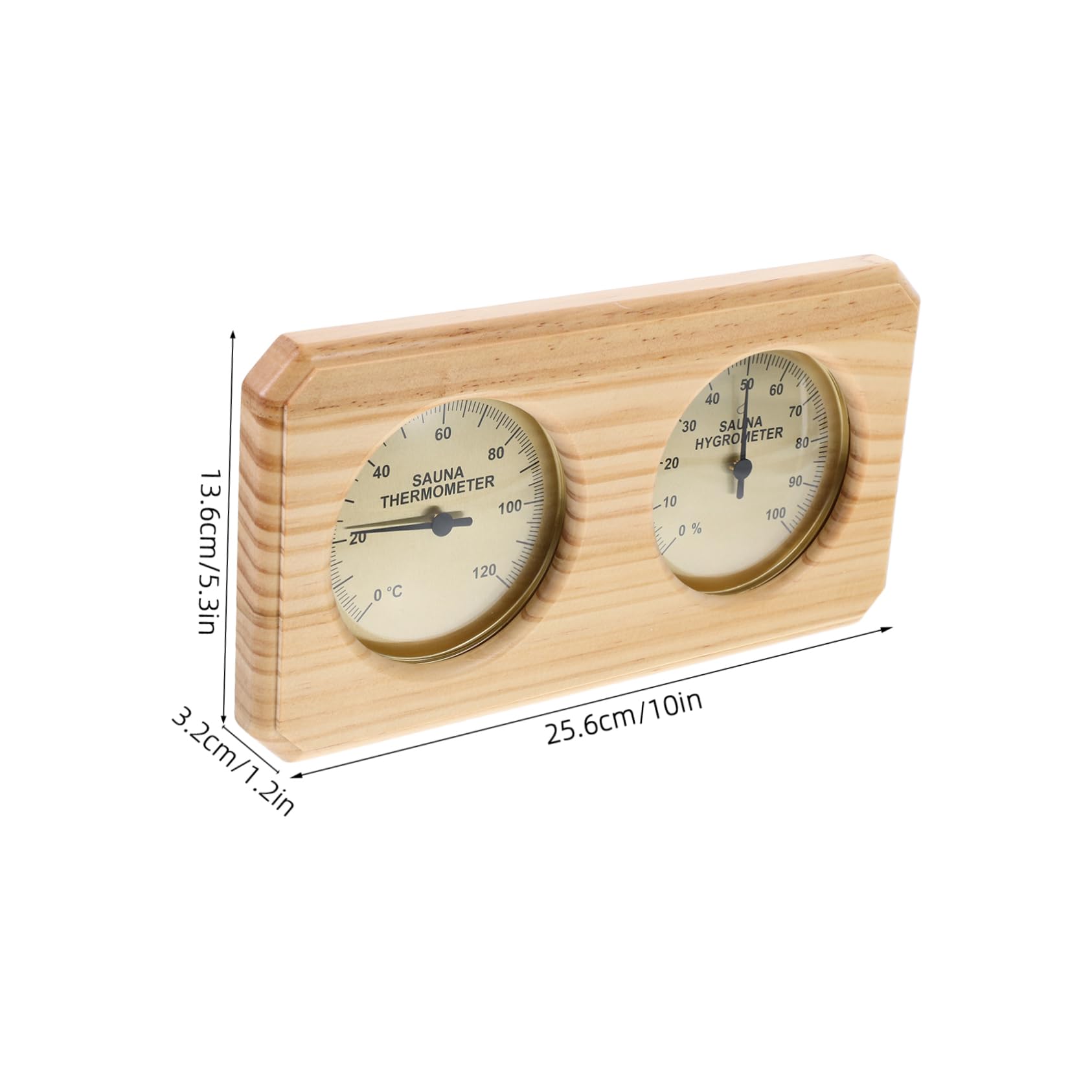 Veemoon Wooden Sauna Thermometer Hygrometer Wandmontiertes Hygrothermograph Für Innenräume Präzise Temperatur Und Feuchtigkeitsmessung Saunen Und Dampfbädern Elegant Und Langlebig
