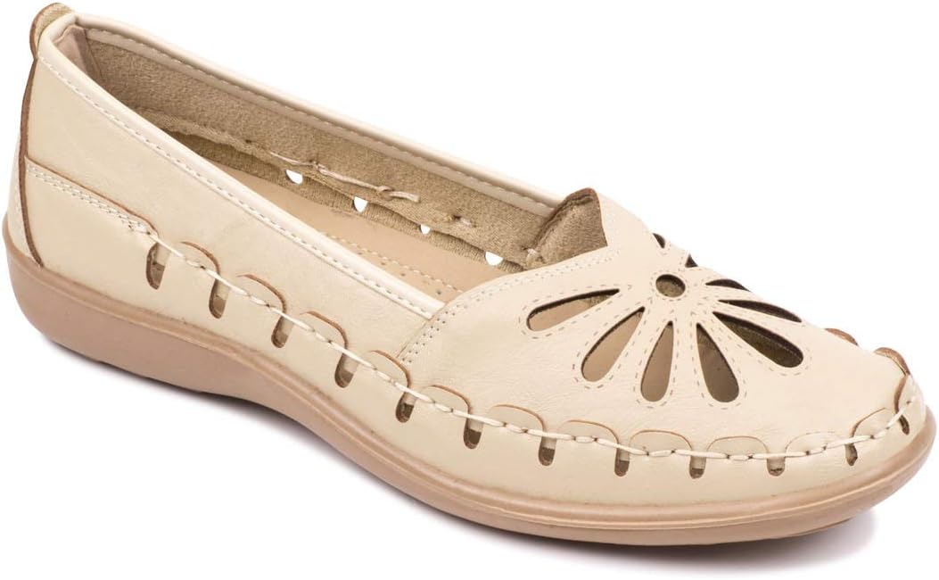 Chums| Ladies | Slip On Shoes | Stylish Cut Out Design with Comfortable Cushioned Insole | Breathable Design | Flexible Sole |
