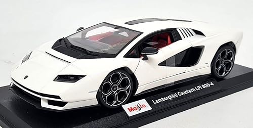 Miniatura 4 de Maisto 1:18 Escala Dei-cast Lamborghini Countach LPI 800-4 Color Blanco Edición Especial