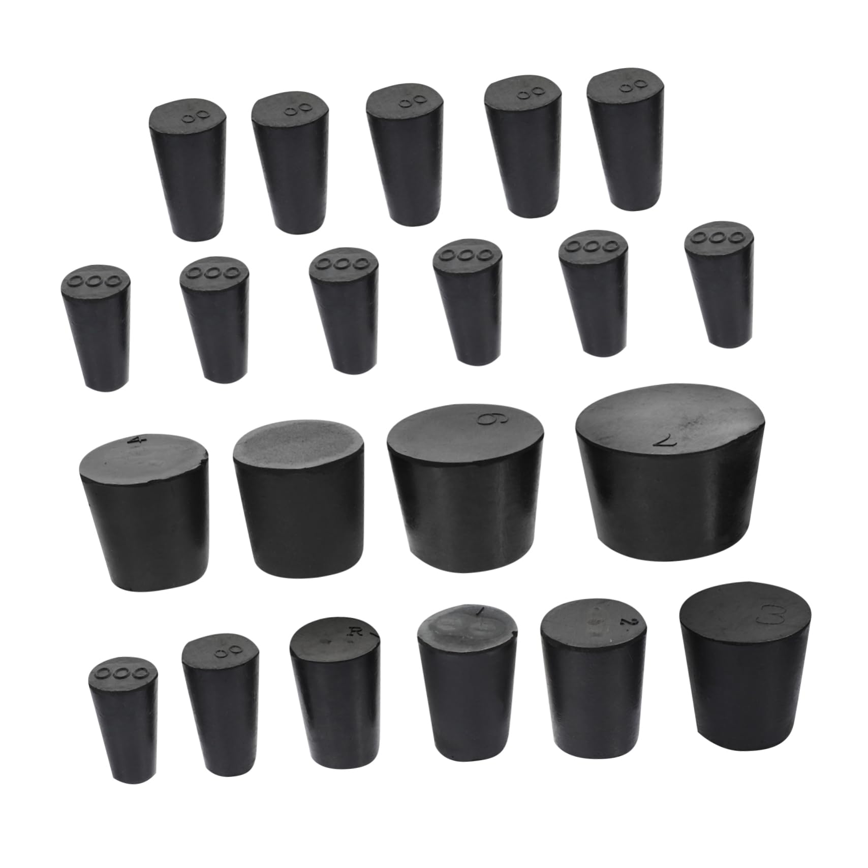 ULTECHNOVO 135pièces Bouchons Caoutchouc pour Laboratoire Bouchons Hermétiques De Différentes pour Équipements De Laboratoire Et Usages Variés
