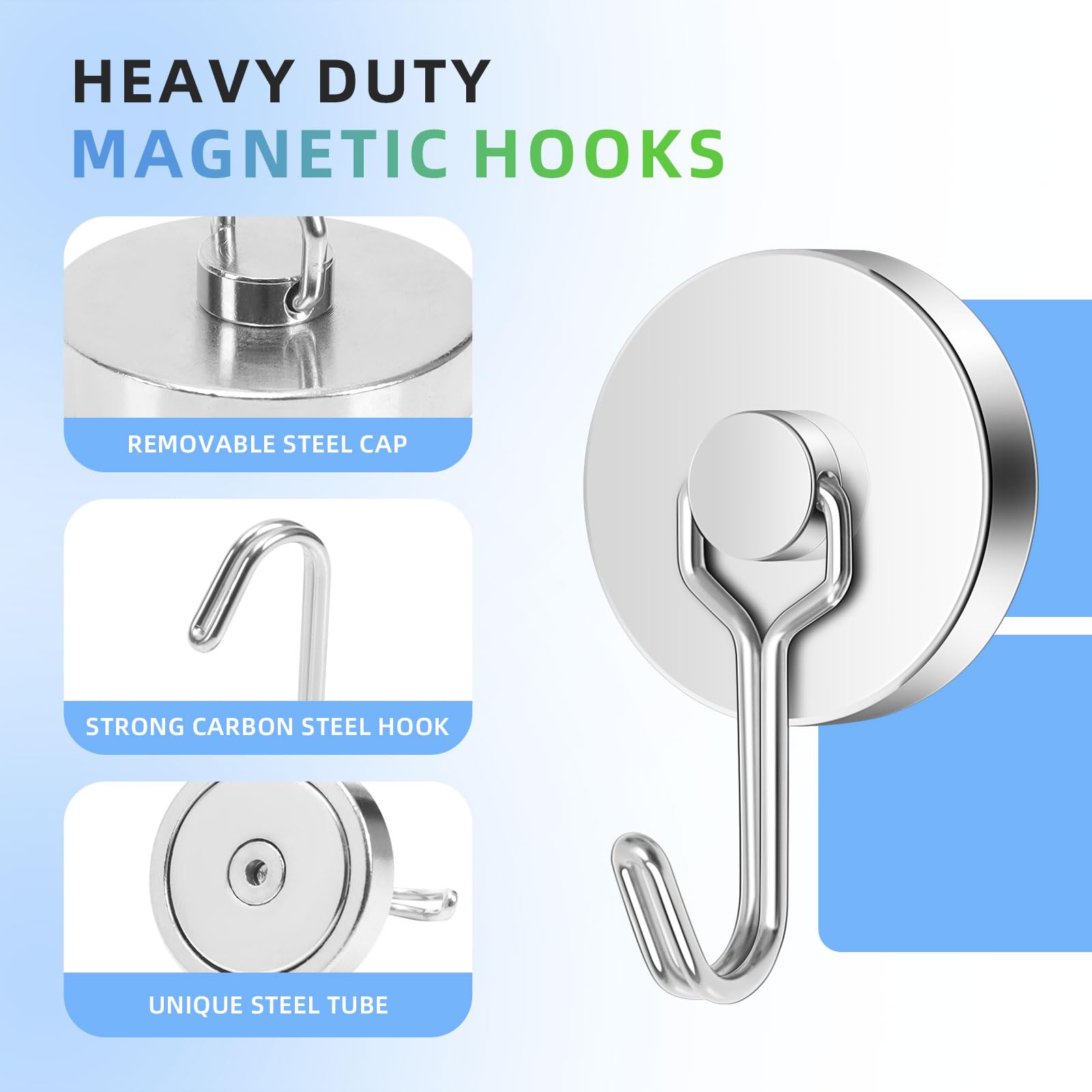 Neosmuk Swing Magnetic Hooks for Cruise Cabins, Heavy Duty 120lb Strong Magnet Hooks, Cruise Essentials for Ship Fridge, Wall - Image 4