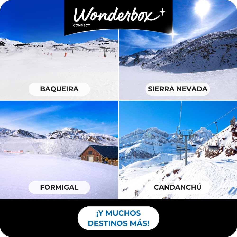 WONDERBOX – Cofre Regalo Hoteles en la Nieve - De 1 a 2 Noches para 2 Personas - Escapada para Parejas - Regalar experiencias - Escapadas en el Monte para Disfrutar del Invierno