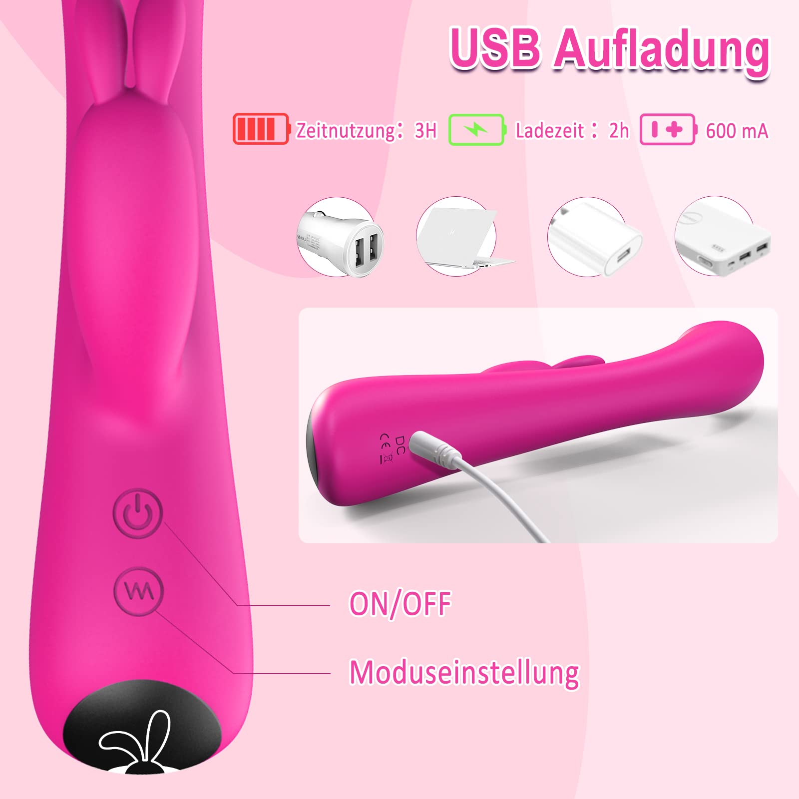 Honeybunny Vibrators Women Quiet and Strong Wall Massage Vibrator for Her  Clitoris Stimulation Silicone Erotic Sex Toy for Woman with 9 Vibration  Modes Sex Toys Couples Massager : Amazon.de: Health & Personal