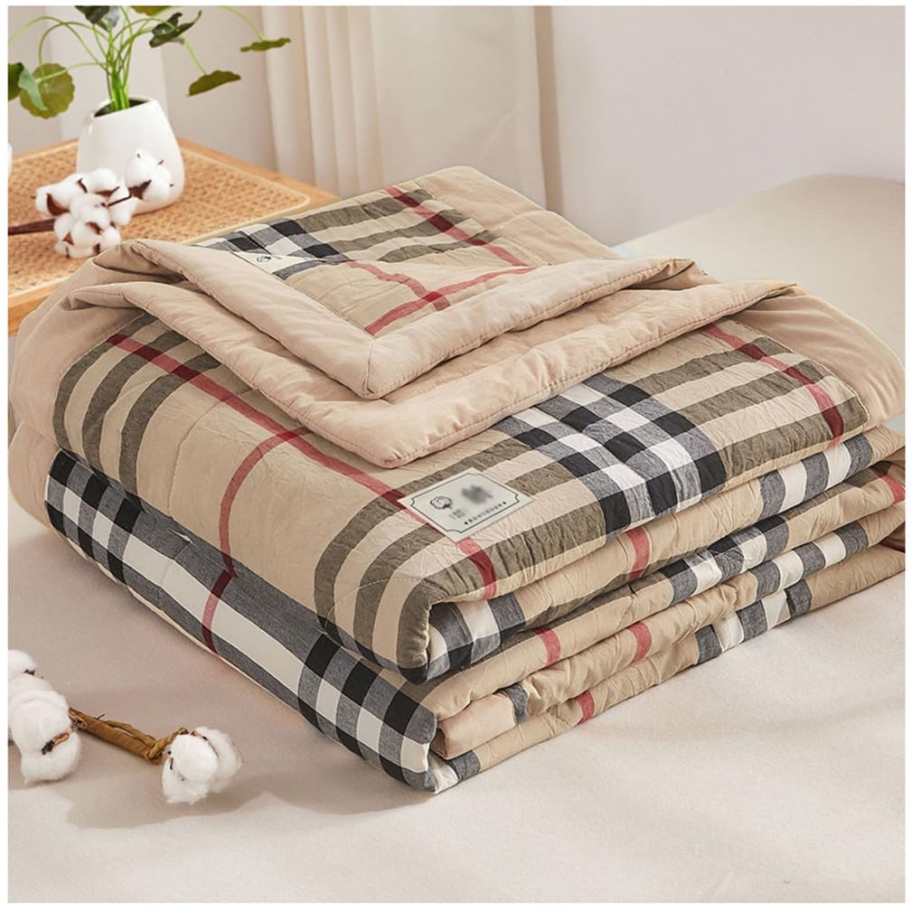 Couette d'été coton lavé 200x230cm TOULIVER édredon léger lavable machine