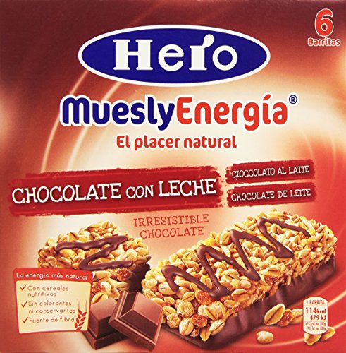 Hero Muesly Energia Barritas de Chocolate Pack de 6 x 25 g