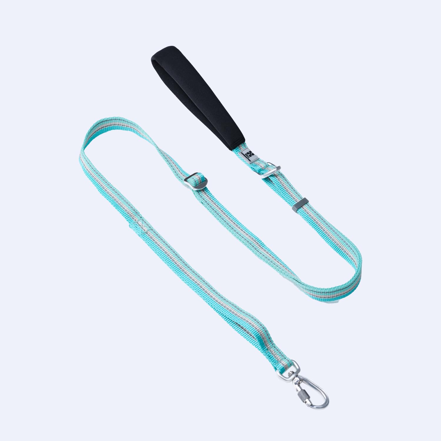 SMALL COMBINATION Reflective Dog Leash High-Strength Nylon Webbing&Aircraft Alloy Hooks Adjustable (117-177cm) with Anti-Slip Handle Multi-Color Options (D/Aqua Green, S)