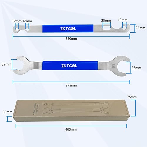 Miniatura 7 de ZKTOOL Juego de llaves de embrague de ventilador, llaves de 1.260 in y 1.417 in, herramienta esencial para BMW, Ford, GM, Chevrolet, kit de
