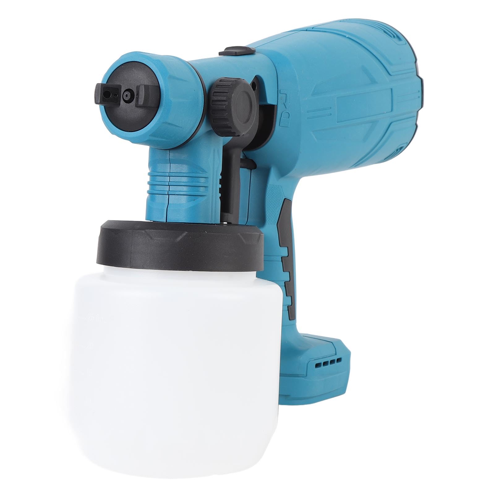 Topiky Bezprzewodowy Pistolet do Malowania Natryskowego 200 W, Zasilany Akumulatorowo, Elektryczny Pistolet do Malowania z Pojemnikiem 800 Ml, 4 Dysze, 3 Wzory Natryskiwania Ogrodzenia Meblowego,