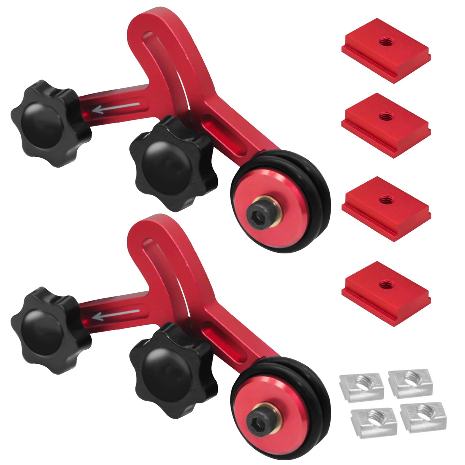 Msioytog Anti-Kickback Bearing Roller Guide For Table Chainsaws, Adjustable Aluminum Featherboard, Stable Wood Feeding Woodworking Feed Roller