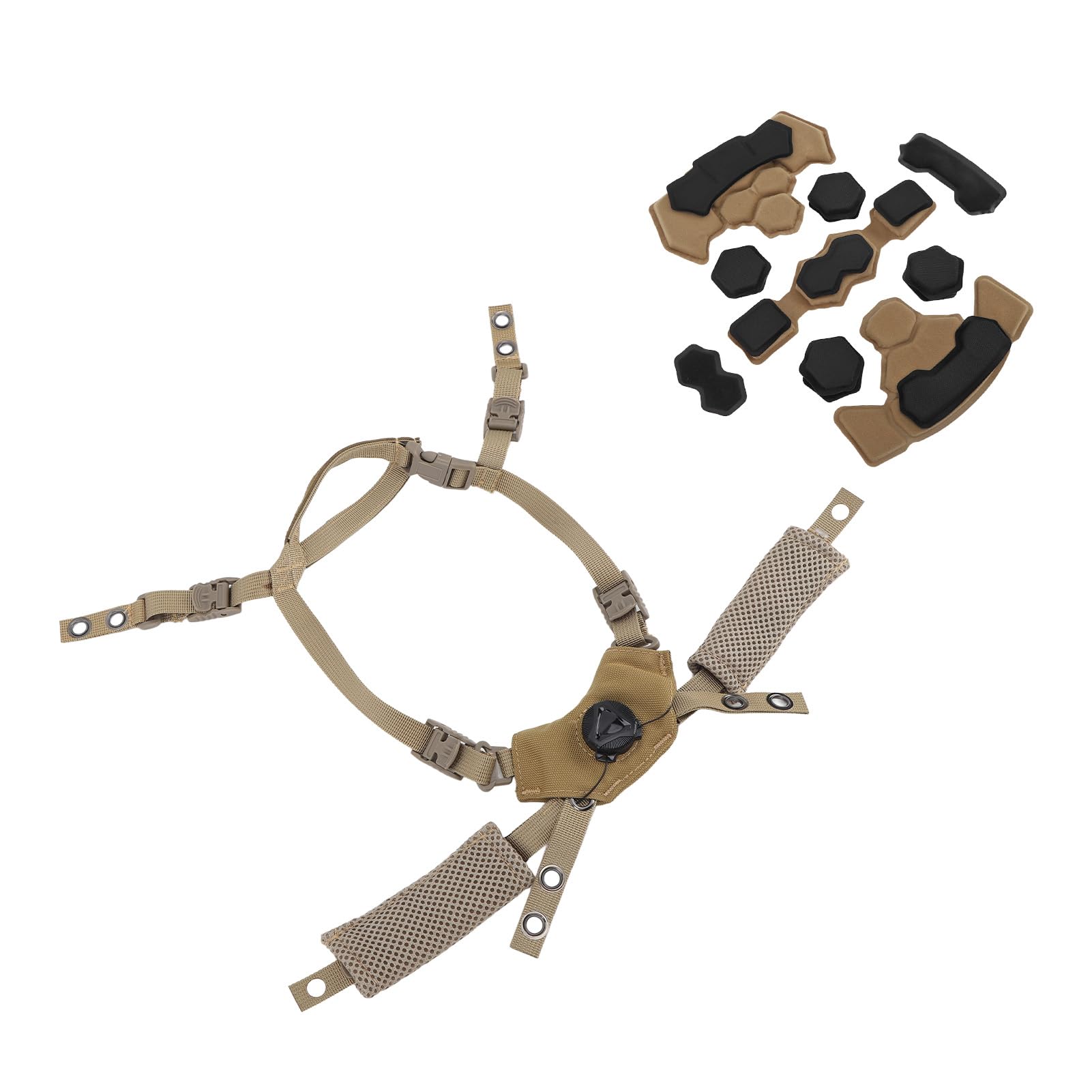 Helmet Padding Kit, Helmet Liner System Internal Sponge Pad Adjustable Helmet Dial Suspension System Chin Strap Helmet Dial Suspension System Helmet Liner System for Fast for