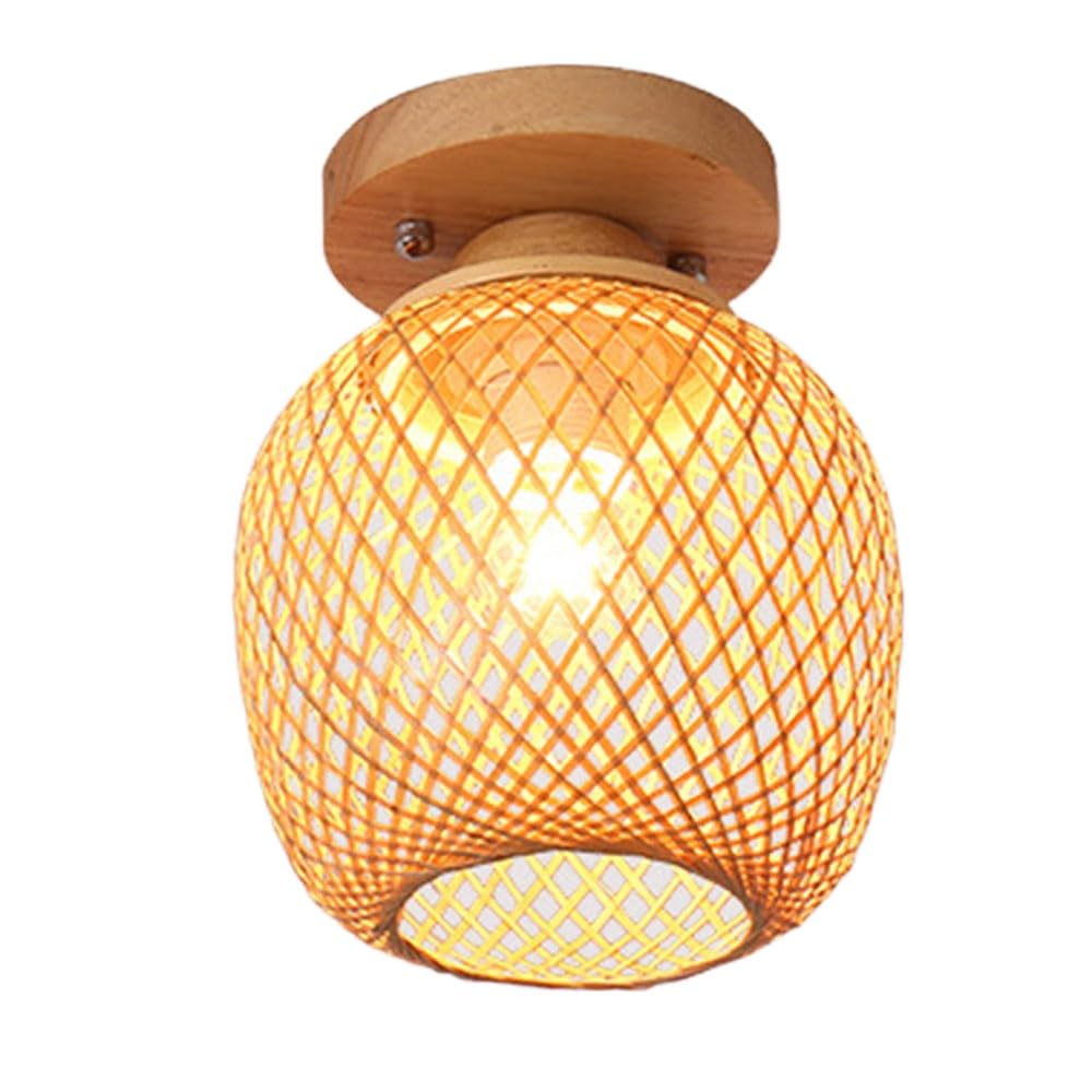 Wicker Chandelier con pantalla tejida y base E26 para comedor 3