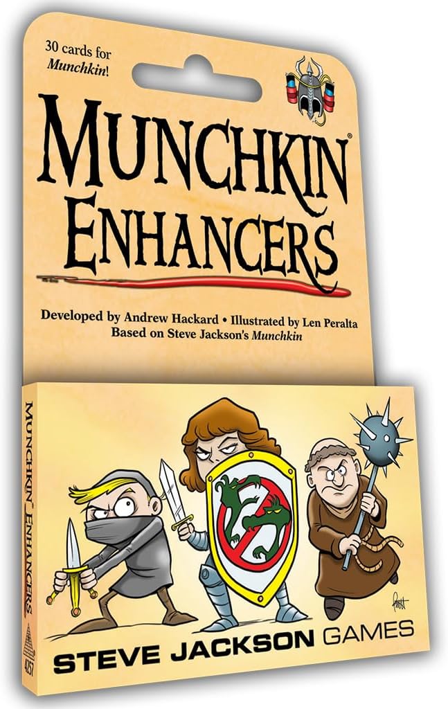 Munchkin Enhancers Card Game (Mini-Expansion) | 30 Cards | Adult, Kids, & Family Game | Fantasy Adventure Roleplaying Game | Ages 10+ | 3-6 Players | Avg Play Time 120 Min | from Steve Jackson Games