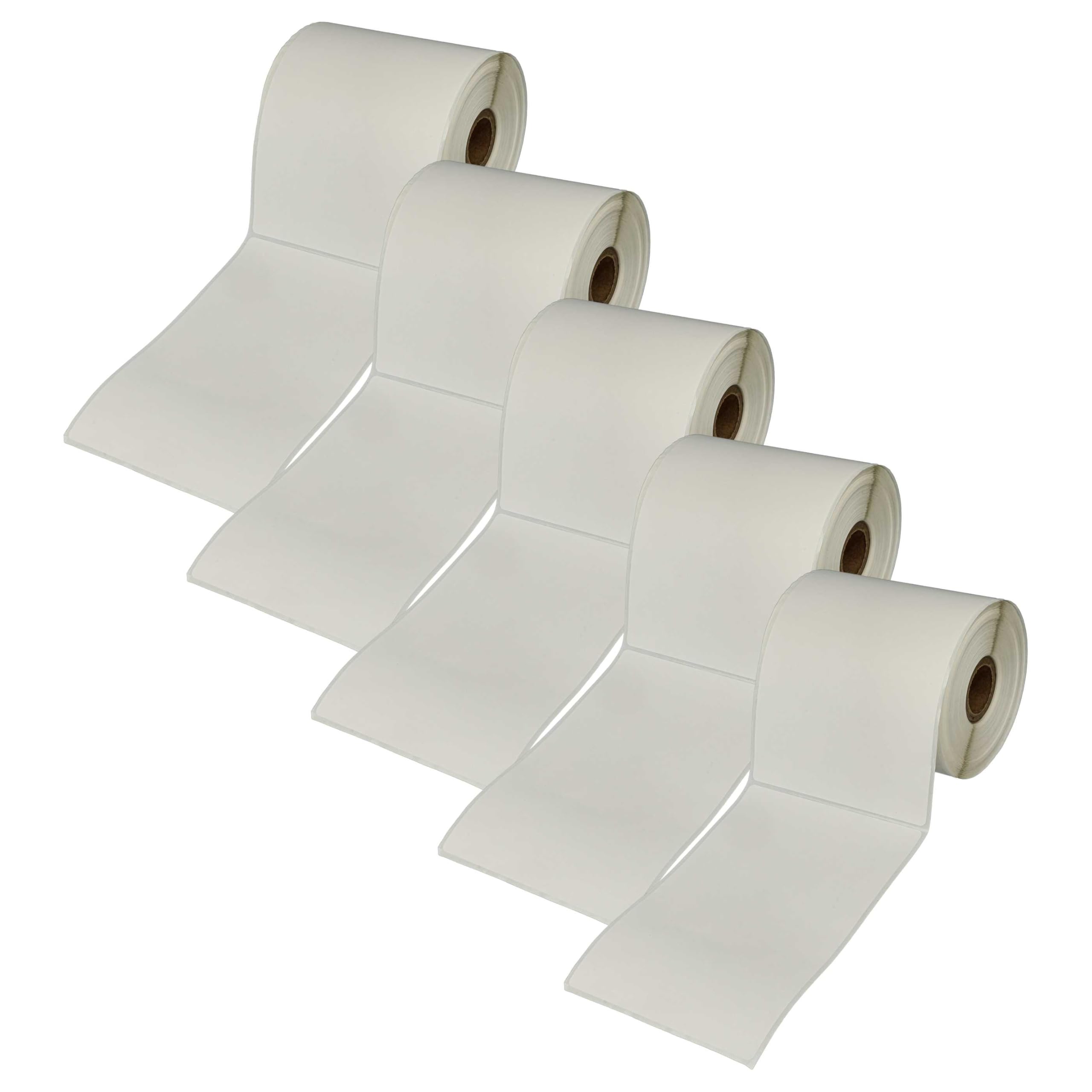 vhbw 5x rotolo etichette 152mm x 102mm (278 etichette) compatibile con Brother TD-2130, TD-4100N, TD-4100, TD-4000, TD-2130N etichettatrice