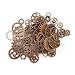 Aoyoho 100 Gram Assorted Antiqued Copper Metal Skeleton Steampunk Gears Charms Pendant Clock Watch Wheel Gear for Crafting,Jewelry Making Accessory (Copper)
