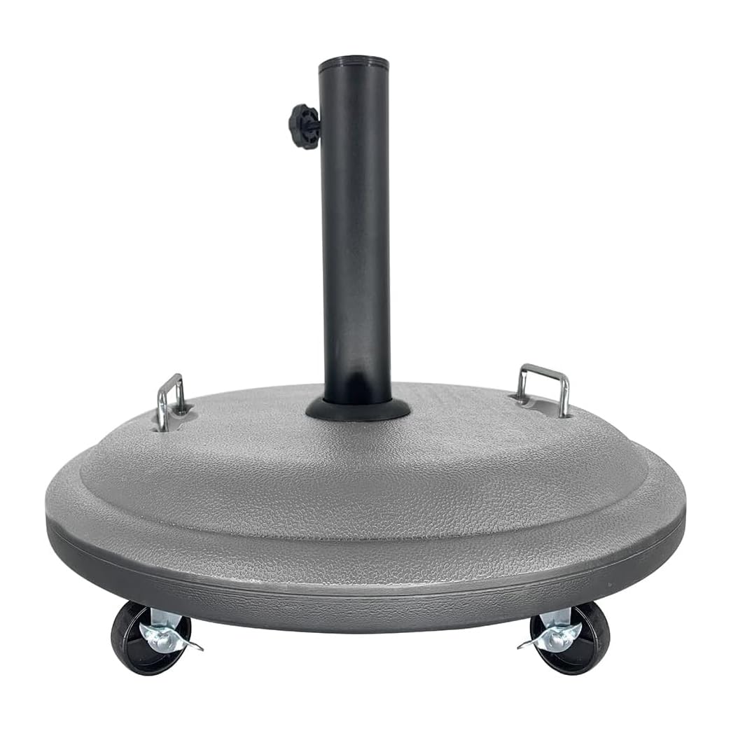 Acomoda Textil – Base de Sombrilla Ajustable, Estable y Resistente para Terraza, Jardín y Patio. Pie de Sombrilla con Adaptador Manejable para Parasol. (25 kg)